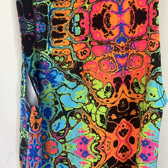 Freedom Rave Wear Colorful Patterned leotard. - Picture 2 of 4